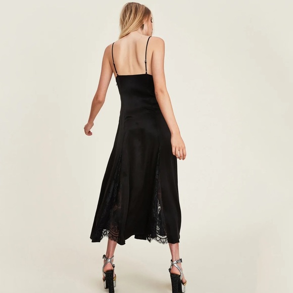 *Flawed* LPA Satin Lace Maxi Slip Dress - Picture 4 of 10